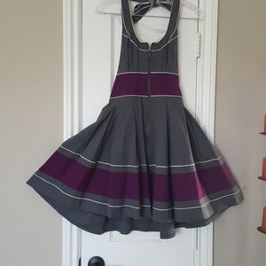 Fit and flare DKNY halter dress